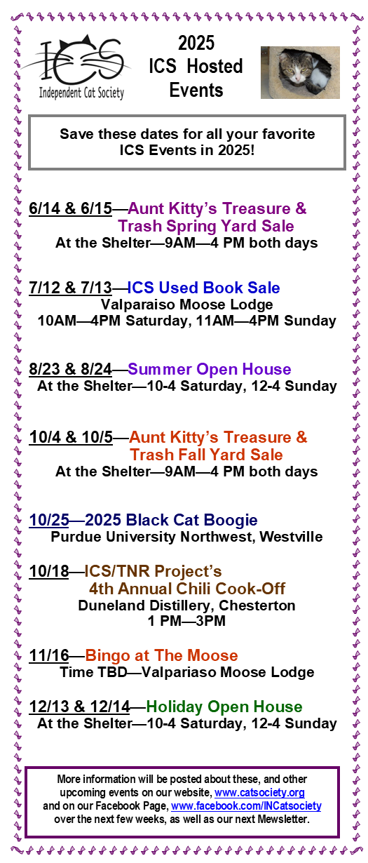 2025 Events Calendar